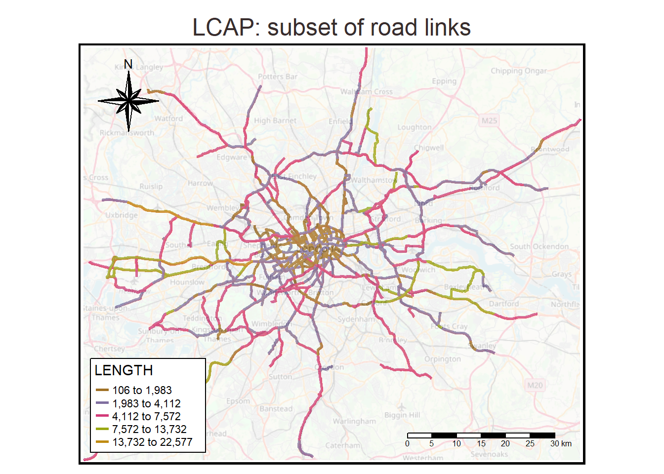 The London congestion analysis project road links